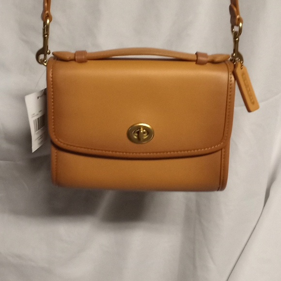 Coach Bags Coach Natural Leather Kip Turnlock Crossbody Bag Poshmark
